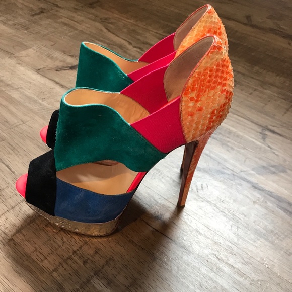 christian louboutin multicolor sandals